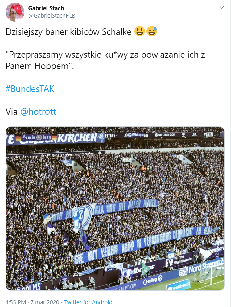 TRANSPARENT kibiców Schalke